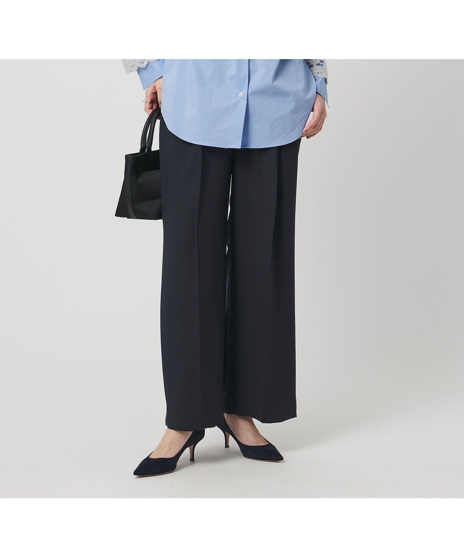 【ユナイテッドアローズ/UNITED ARROWS】の2タック ワイドパンツ-UVカット 接触冷感 吸水速乾 帯電防止 ウォッシャブル- インテリア・キッズ・メンズ・レディースファッション・服の通販 founy(ファニー) ファッション Fashion レディースファッション Fashion for Women パンツ Pants & Trousers ウォッシャブル Machine Washable エレガント 上品 Elegant 吸水 Absorbent, Quick-Dry ストレート Straight, Straight Cut ドレープ Drape, Draping Fabric フィット Fit, Slim Fit ワイド Wide, Wide Fit NAVY|ID: prp329100004785243 ipo3291000000034868687