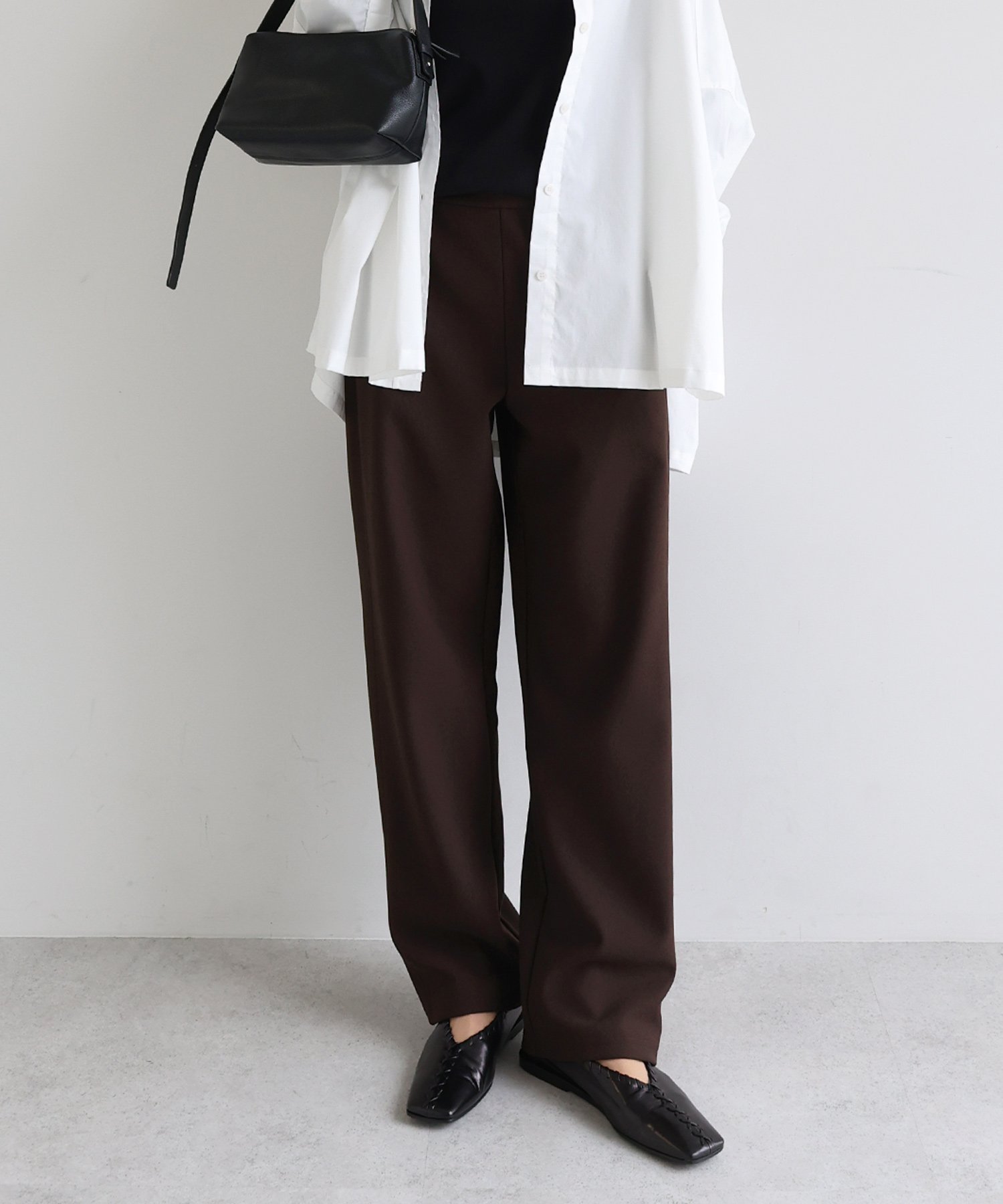 【アンドミー/andme】の裏起毛 ポンチ カーブ パンツ evernavy エバーネイビー インテリア・キッズ・メンズ・レディースファッション・服の通販 founy(ファニー) 　ファッション　Fashion　レディースファッション　Fashion for Women　パンツ　Pants & Trousers　切替　Switching, Contrast Panel　ストレッチ　Stretch, Stretchy Fabric　人気　Popular, Best Seller　フロント　Front, Front Design　ボトム　Bottoms, Lower Wear　ポケット　Pocket, Pocket Detail　楽ちん　Easy Fit, Comfortable　ワイド　Wide, Wide Fit　A/W・秋冬　Autumn/Winter　ブラウン|ID: prp329100004785246 ipo3291000000034880667