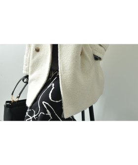 【インタープラネット/INTERPLANET】のブークレツイードダブルミドル丈コート 人気、トレンドファッション・服の通販 founy(ファニー) ファッション Fashion レディースファッション Fashion for Women アウター Coat / Outerwear Collection コート・ロングコート・ピーコート Long Coats, Peacoats & More ショルダー Shoulder, Shoulder Strap シンプル Simple, Minimal ダブル Double, Double-Breasted ドロップ Drop Shoulder, Dropped Style フォルム Silhouette, Form ベーシック Basic, Essential マーブル Marble, Marble Pattern |ID:prp329100004785275