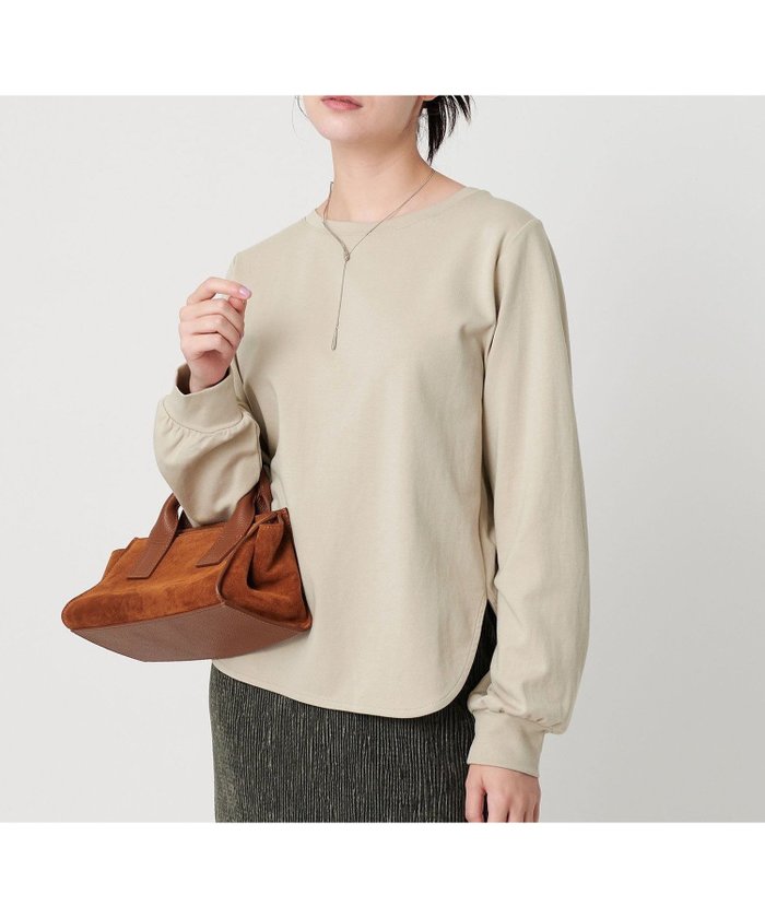 【ビューティ&ユース ユナイテッドアローズ/BEAUTY&YOUTH / UNITED ARROWS】のポンチ ラウンドヘム カットソー インテリア・キッズ・メンズ・レディースファッション・服の通販 founy(ファニー) https://founy.com/ ファッション Fashion レディースファッション Fashion for Women トップス・カットソー Cut & Sew Tops カットソー・ベーシックTシャツ Cut-and-Sewn Tops / Stretch Tees & Basics カットソー Cut and Sewn Top ギャザー Gathered, Ruffled シンプル Simple, Minimal スラックス Slacks, Dress Pants デニム Denim, Jeans Material 定番 Standard, Basic Item ボトム Bottoms, Lower Wear ヨーク Yoke, Yoke Design おすすめ Recommended / Our Picks エレガント 上品 Elegant |ID: prp329100004785281 ipo3291000000034932417