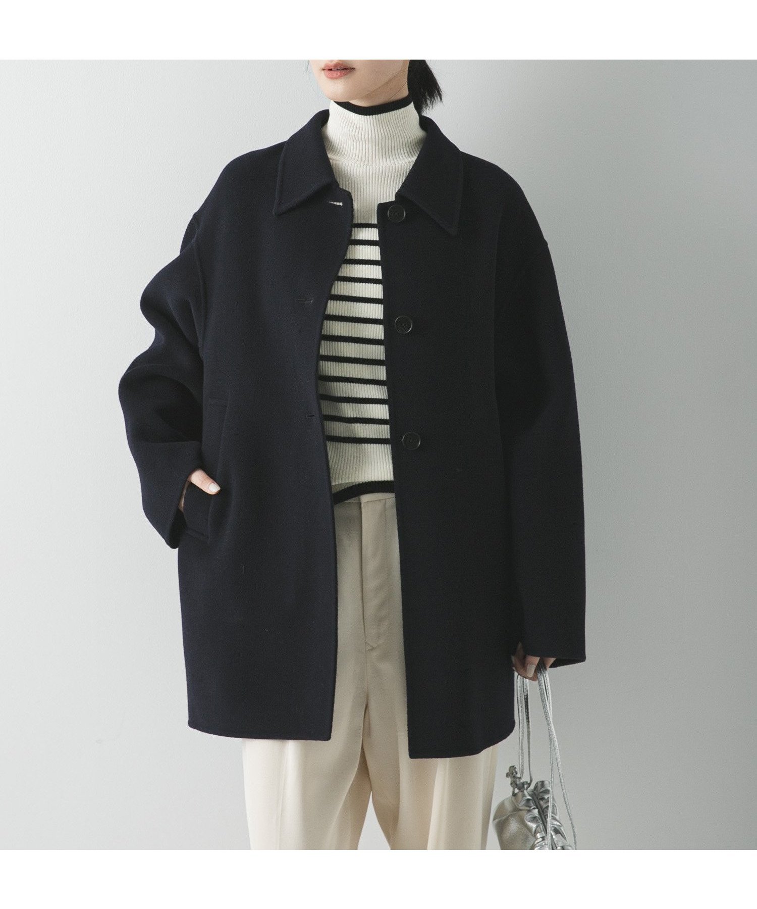 【アーバンリサーチ/URBAN RESEARCH】のスーパー140ステンカラーリバーミドルコート インテリア・キッズ・メンズ・レディースファッション・服の通販 founy(ファニー) ファッション Fashion レディースファッション Fashion for Women アウター Coat / Outerwear Collection コート・ロングコート・ピーコート Long Coats, Peacoats & More 2025年 2025 2025春夏・S/S Spring/Summer 2025 SS25 おすすめ Recommended / Our Picks シンプル Simple, Minimal ドレープ Drape, Draping Fabric バランス Balance, Style Balance ミドル Middle Length, Mid Height エレガント 上品 Elegant 夏 Summer S/S・春夏 SS, Spring/Summer, Warm Season NAVY|ID: prp329100004785290 ipo3291000000034869505