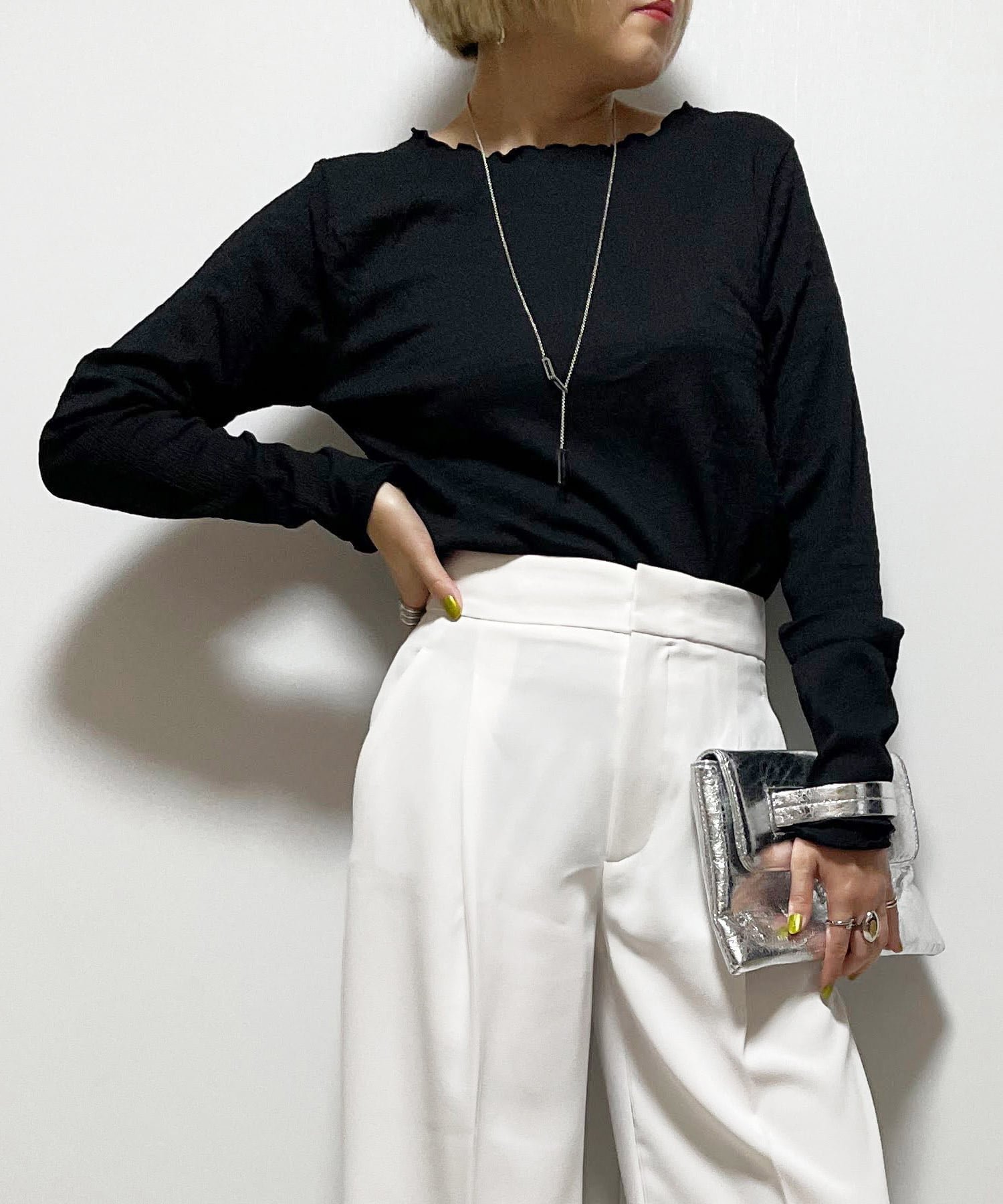 【リラクロ/relaclo】のmitis/カットシャーリングメロークルーネックロンT インテリア・キッズ・メンズ・レディースファッション・服の通販 founy(ファニー) 　ファッション　Fashion　レディースファッション　Fashion for Women　トップス・カットソー　Cut & Sew Tops　ロングTシャツ・Tシャツ　Longline T-Shirts & Tees　ストレート　Straight, Straight Cut　スリーブ　Sleeve, Long Sleeve / Short Sleeve　フィット　Fit, Slim Fit　ベーシック　Basic, Essential　ロング　Long, Long-Length　ブラック|ID: prp329100004785304 ipo3291000000034797694