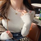 【ココモモ/COCOMOMO】のクルーネック カットソー メロウフリル ストレッチ トップス 長袖 プルオーバー 人気、トレンドファッション・服の通販 founy(ファニー) ファッション Fashion レディースファッション Fashion for Women トップス・カットソー Cut & Sew Tops カジュアルプルオーバー・ニットトップス Pullovers & Knit Tops / Casual Pullovers カットソー・ベーシックTシャツ Cut-and-Sewn Tops / Stretch Tees & Basics イエロー Yellow インナー Innerwear オレンジ Orange カットソー Cut and Sewn Top キャミワンピース Cami Dress, Slip Dress シンプル Simple, Minimal ストレッチ Stretch, Stretchy Fabric フィット Fit, Slim Fit 長袖 Long Sleeve, Full Sleeve thumbnail ホワイト|ID: prp329100004785307 ipo3291000000034890030