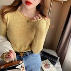 【ココモモ/COCOMOMO】のクルーネック カットソー メロウフリル ストレッチ トップス 長袖 プルオーバー 人気、トレンドファッション・服の通販 founy(ファニー) ファッション Fashion レディースファッション Fashion for Women トップス・カットソー Cut & Sew Tops カジュアルプルオーバー・ニットトップス Pullovers & Knit Tops / Casual Pullovers カットソー・ベーシックTシャツ Cut-and-Sewn Tops / Stretch Tees & Basics イエロー Yellow インナー Innerwear オレンジ Orange カットソー Cut and Sewn Top キャミワンピース Cami Dress, Slip Dress シンプル Simple, Minimal ストレッチ Stretch, Stretchy Fabric フィット Fit, Slim Fit 長袖 Long Sleeve, Full Sleeve thumbnail イエロー|ID: prp329100004785307 ipo3291000000034890043