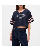 【ギャップ/GAP】のオーガニックコットン クロップド ジャージーTシャツ 人気、トレンドファッション・服の通販 founy(ファニー) ファッション Fashion レディースファッション Fashion for Women トップス・カットソー Cut & Sew Tops シャツ・ブラウス・オフィスカジュアル Elegant Blouses & Button-Ups ロングTシャツ・Tシャツ Longline T-Shirts & Tees おすすめ Recommended / Our Picks クロップド Cropped, Short Length ショート Short, Short Length ストライプ Stripe, Striped Pattern ダウン Down, Puffer フィット Fit, Slim Fit フロント Front, Front Design 半袖 Short Sleeve, Half Sleeve thumbnail NAVY_UNIFORM|ID: prp329100004785328 ipo3291000000035186795