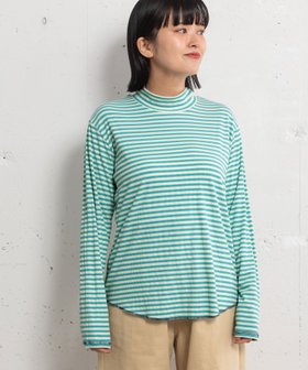 【プードゥドゥ/POU DOU DOU】のアソート柄モックネックトップス 人気、トレンドファッション・服の通販 founy(ファニー) ファッション Fashion レディースファッション Fashion for Women トップス・カットソー Cut & Sew Tops おすすめ Recommended / Our Picks インナー Innerwear スマート Smart, Elegant ボーダー Border, Stripe |ID:prp329100004785338