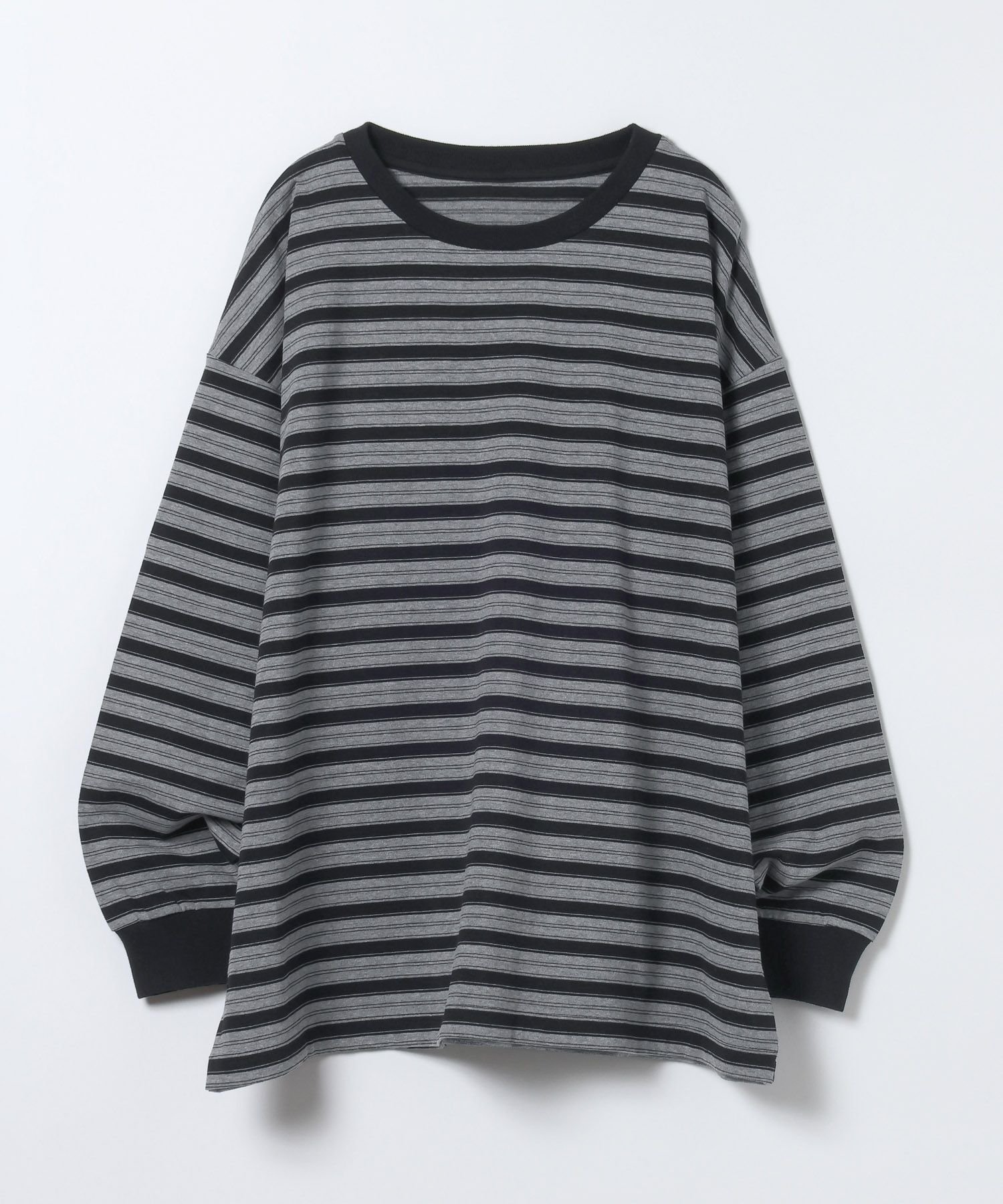 【ジーナシス/JEANASiS】のアソートボーダーBIGロンTEE インテリア・キッズ・メンズ・レディースファッション・服の通販 founy(ファニー) ファッション Fashion レディースファッション Fashion for Women トップス・カットソー Cut & Sew Tops ロングTシャツ・Tシャツ Longline T-Shirts & Tees おすすめ Recommended / Our Picks デニム Denim, Jeans Material フレア Flare, Flared ボーダー Border, Stripe ブラック系その他|ID: prp329100004785343 ipo3291000000034738319