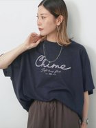 【サマンサモスモス/Samansa Mos2】の【接触冷感】ドルマンギャザー刺繍Tシャツ ネイビー|ID: prp329100004785346 ipo3291000000034773688