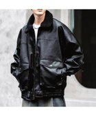 【ロッキーモンロー/Rocky Monroe】のPUレザー G-1型フライトブルゾン 人気、トレンドファッション・服の通販 founy(ファニー) ファッション Fashion レディースファッション Fashion for Women アウター Coat / Outerwear Collection ブルゾンジャケット・スポーティアウター Blouson Jackets インナー Innerwear カットソー Cut and Sewn Top カーゴパンツ Cargo Pants, Utility Pants シャーリング Shirring, Ruched スマホ Smartphone, Mobile Device スラックス Slacks, Dress Pants デニム Denim, Jeans Material トレーナー Sweatshirt, Trainer バランス Balance, Style Balance ビッグ Big, Oversized フラップ Flap, Flap Pocket フレア Flare, Flared フロント Front, Front Design ブルゾン Blouson, Bomber Jacket プリーツ Pleats, Pleated ポケット Pocket, Pocket Detail 防寒 Cold Protection, Winter-Ready リラックス Relax, Relaxed Fit ワイド Wide, Wide Fit 再入荷 Restock / Back in Stock エレガント 上品 Elegant thumbnail ブラック|ID: prp329100004785375 ipo3291000000034965735