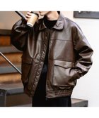 【ロッキーモンロー/Rocky Monroe】のPUレザー G-1型フライトブルゾン 人気、トレンドファッション・服の通販 founy(ファニー) ファッション Fashion レディースファッション Fashion for Women アウター Coat / Outerwear Collection ブルゾンジャケット・スポーティアウター Blouson Jackets インナー Innerwear カットソー Cut and Sewn Top カーゴパンツ Cargo Pants, Utility Pants シャーリング Shirring, Ruched スマホ Smartphone, Mobile Device スラックス Slacks, Dress Pants デニム Denim, Jeans Material トレーナー Sweatshirt, Trainer バランス Balance, Style Balance ビッグ Big, Oversized フラップ Flap, Flap Pocket フレア Flare, Flared フロント Front, Front Design ブルゾン Blouson, Bomber Jacket プリーツ Pleats, Pleated ポケット Pocket, Pocket Detail 防寒 Cold Protection, Winter-Ready リラックス Relax, Relaxed Fit ワイド Wide, Wide Fit 再入荷 Restock / Back in Stock エレガント 上品 Elegant thumbnail ブラウン|ID: prp329100004785375 ipo3291000000034965736