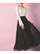 【セルフォード/CELFORD】のブラッシュドエンブロイダリースカート 人気、トレンドファッション・服の通販 founy(ファニー) ファッション Fashion レディースファッション Fashion for Women スカート Skirts オーガンジー Organza Fabric シアー Sheer, See-Through シンプル Simple, Minimal スマート Smart, Elegant チュール Tulip, Tulip Motif フレア Flare, Flared エレガント 上品 Elegant A/W・秋冬 Autumn/Winter thumbnail BLK[009]|ID: prp329100004785389 ipo3291000000034935440