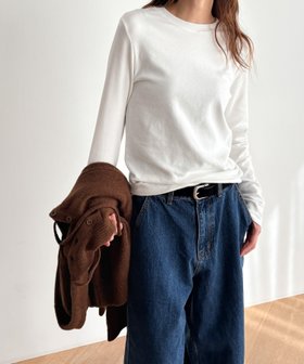 【キャナルジーン/CANAL JEAN】のEl mar 起毛スムースベーシックロンT 人気、トレンドファッション・服の通販 founy(ファニー) ファッション Fashion レディースファッション Fashion for Women トップス・カットソー Cut & Sew Tops ロングTシャツ・Tシャツ Longline T-Shirts & Tees インナー Innerwear シンプル Simple, Minimal フィット Fit, Slim Fit |ID:prp329100004785392