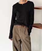 【キャナルジーン/CANAL JEAN】のEl mar 起毛スムースベーシックロンT 人気、トレンドファッション・服の通販 founy(ファニー) ファッション Fashion レディースファッション Fashion for Women トップス・カットソー Cut & Sew Tops ロングTシャツ・Tシャツ Longline T-Shirts & Tees インナー Innerwear シンプル Simple, Minimal フィット Fit, Slim Fit thumbnail ブラック|ID: prp329100004785392 ipo3291000000034920225