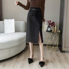 【ミニミニストア/miniministore】のウールライク タイトスカート 韓国 秋冬 ブラック|ID: prp329100004785395 ipo3291000000034905046