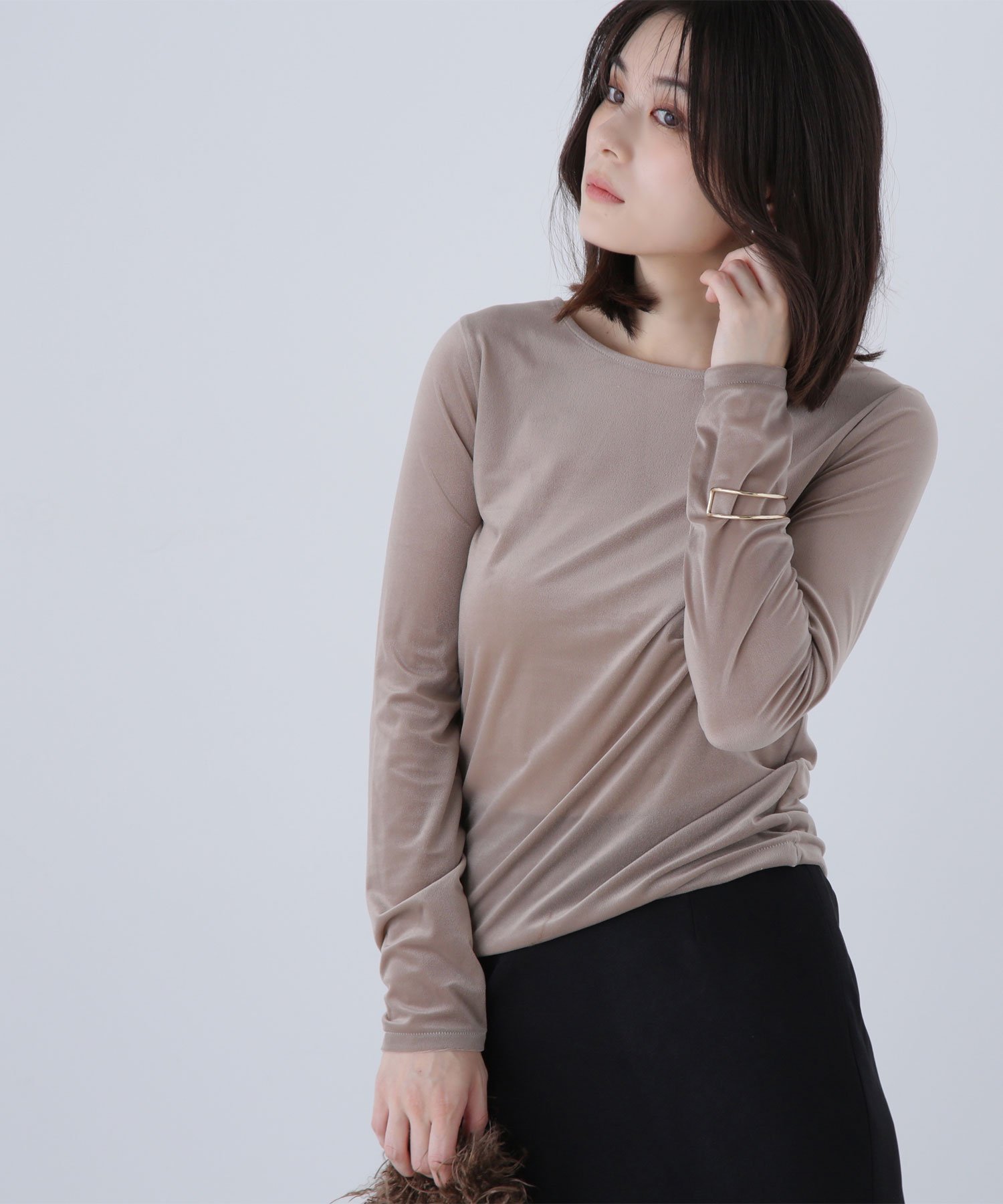 【ナチュラル ビューティー ベーシック/NATURAL BEAUTY BASIC】のベロアボートネックカットソー 人気、トレンドファッション・服の通販 founy(ファニー) ファッション Fashion レディースファッション Fashion for Women トップス・カットソー Cut & Sew Tops カットソー・ベーシックTシャツ Cut-and-Sewn Tops / Stretch Tees & Basics ベロアトップス Velour Tops / Velvet-Look Items インナー Innerwear ベーシック Basic, Essential other-1|ID: prp329100004785420 ipo3291000000035174363