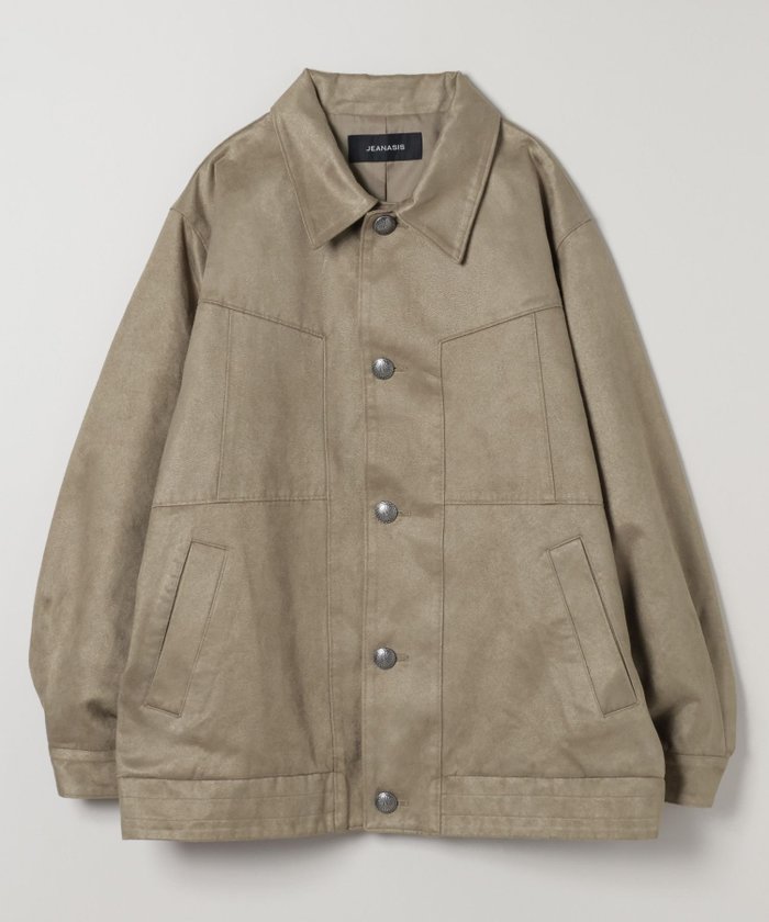 【ジーナシス/JEANASiS】のステッチスエードジャケット インテリア・キッズ・メンズ・レディースファッション・服の通販 founy(ファニー) https://founy.com/ ファッション Fashion レディースファッション Fashion for Women アウター Coat / Outerwear Collection レディースジャケット・軽アウター Jackets シンプル Simple, Minimal ジャケット Jacket, Outerwear デニム Denim, Jeans Material トレンド Trend, Trending Now フィット Fit, Slim Fit ボトム Bottoms, Lower Wear ルーズ Loose, Oversized エレガント 上品 Elegant |ID: prp329100004785438 ipo3291000000034738725