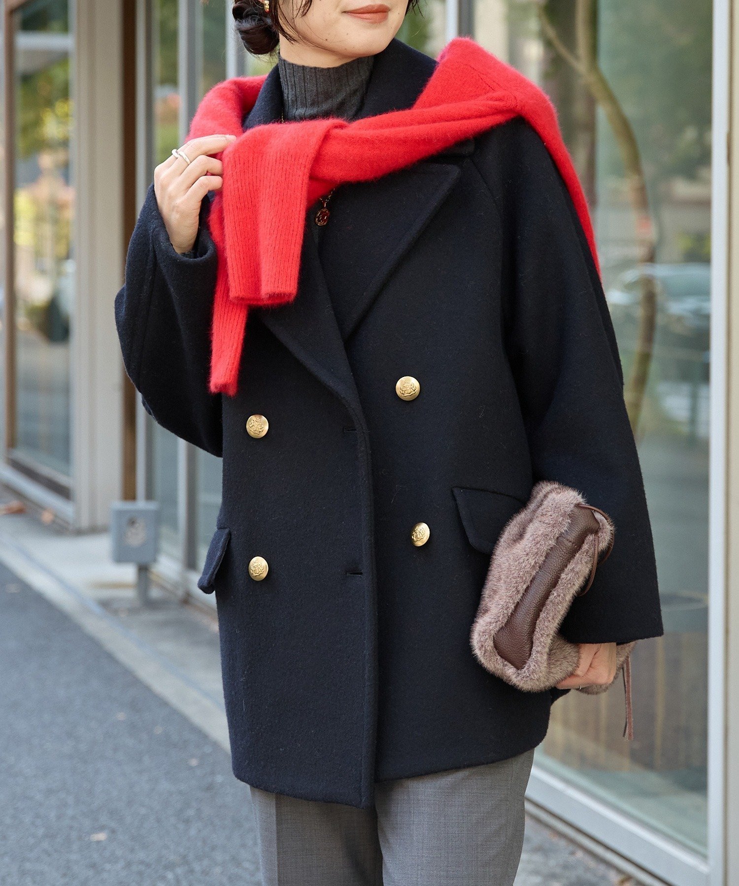 【リヴドロワ/RIVE DROITE】の【リバイバル/新色追加】ラグランPコート インテリア・キッズ・メンズ・レディースファッション・服の通販 founy(ファニー) ファッション Fashion レディースファッション Fashion for Women アウター Coat / Outerwear Collection コート・ロングコート・ピーコート Long Coats, Peacoats & More Pコート Pea Coats インナー Innerwear 畦 Ribbed Knit シンプル Simple, Minimal スタイリッシュ Stylish, Fashionable ダウン Down, Puffer デニム Denim, Jeans Material トレンド Trend, Trending Now 定番 Standard, Basic Item 人気 Popular, Best Seller バランス Balance, Style Balance ボトム Bottoms, Lower Wear ポケット Pocket, Pocket Detail 防寒 Cold Protection, Winter-Ready マフラー Scarf, Muffler 冬 Winter / This Winter 再入荷 Restock / Back in Stock おすすめ Recommended / Our Picks ネイビー|ID: prp329100004785474 ipo3291000000034975170