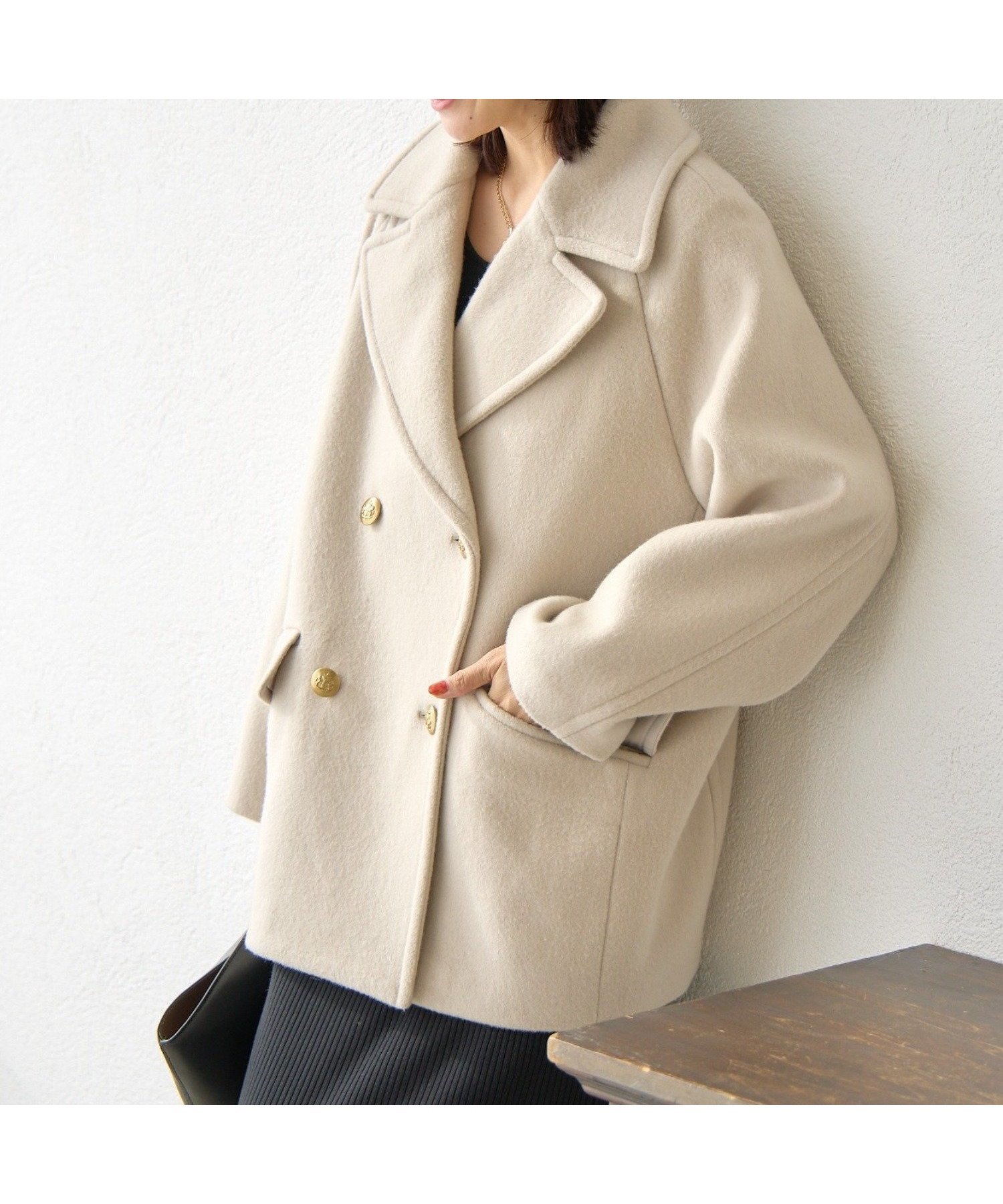 【リヴドロワ/RIVE DROITE】の【リバイバル/新色追加】ラグランPコート インテリア・キッズ・メンズ・レディースファッション・服の通販 founy(ファニー) ファッション Fashion レディースファッション Fashion for Women アウター Coat / Outerwear Collection コート・ロングコート・ピーコート Long Coats, Peacoats & More Pコート Pea Coats インナー Innerwear 畦 Ribbed Knit シンプル Simple, Minimal スタイリッシュ Stylish, Fashionable ダウン Down, Puffer デニム Denim, Jeans Material トレンド Trend, Trending Now 定番 Standard, Basic Item 人気 Popular, Best Seller バランス Balance, Style Balance ボトム Bottoms, Lower Wear ポケット Pocket, Pocket Detail 防寒 Cold Protection, Winter-Ready マフラー Scarf, Muffler 冬 Winter / This Winter 再入荷 Restock / Back in Stock おすすめ Recommended / Our Picks ベージュ|ID: prp329100004785474 ipo3291000000034975173