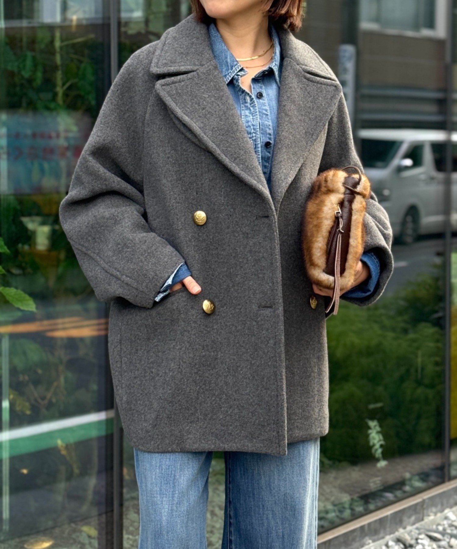 【リヴドロワ/RIVE DROITE】の【リバイバル/新色追加】ラグランPコート インテリア・キッズ・メンズ・レディースファッション・服の通販 founy(ファニー) ファッション Fashion レディースファッション Fashion for Women アウター Coat / Outerwear Collection コート・ロングコート・ピーコート Long Coats, Peacoats & More Pコート Pea Coats インナー Innerwear 畦 Ribbed Knit シンプル Simple, Minimal スタイリッシュ Stylish, Fashionable ダウン Down, Puffer デニム Denim, Jeans Material トレンド Trend, Trending Now 定番 Standard, Basic Item 人気 Popular, Best Seller バランス Balance, Style Balance ボトム Bottoms, Lower Wear ポケット Pocket, Pocket Detail 防寒 Cold Protection, Winter-Ready マフラー Scarf, Muffler 冬 Winter / This Winter 再入荷 Restock / Back in Stock おすすめ Recommended / Our Picks グレー|ID: prp329100004785474 ipo3291000000034975174