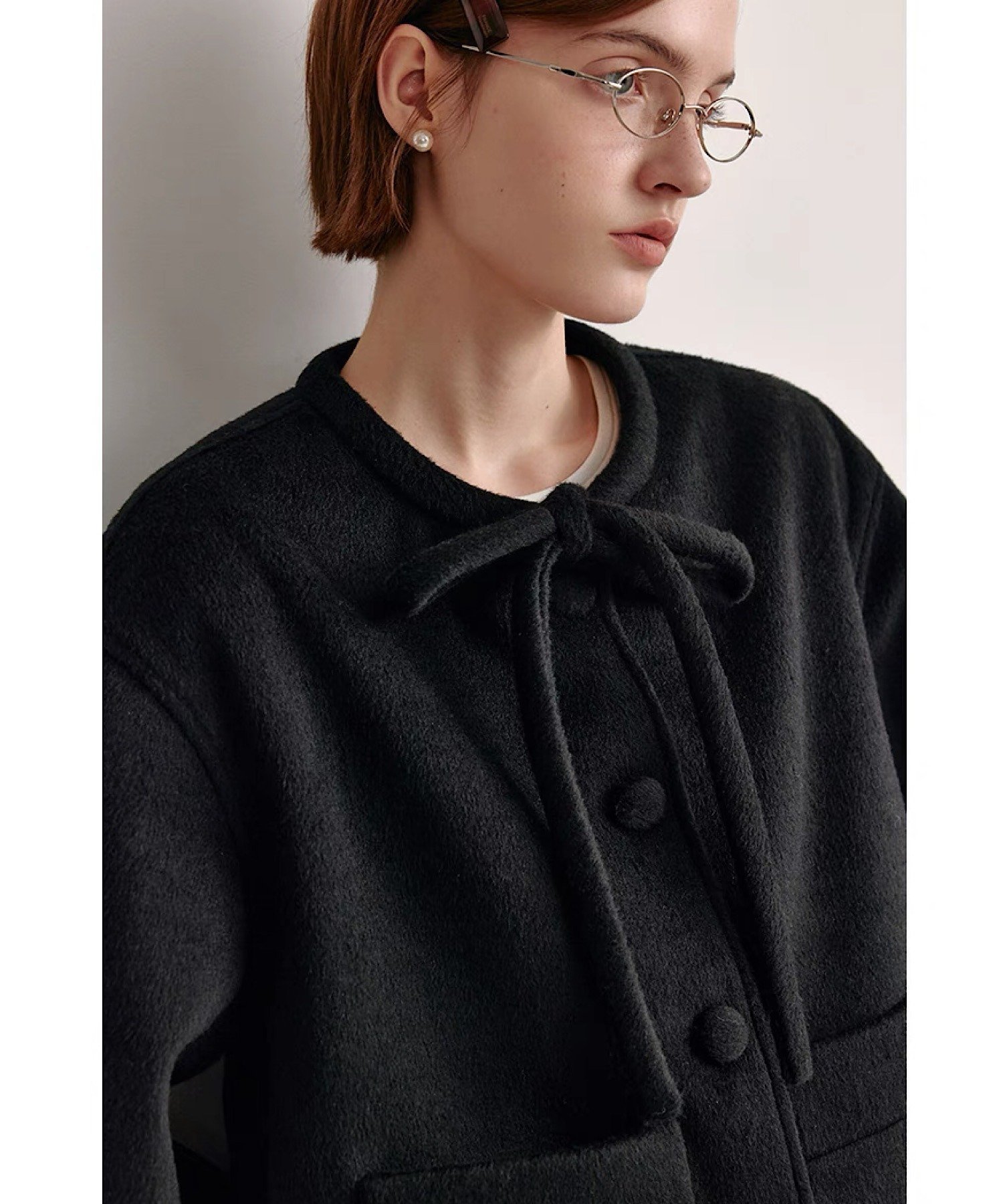 【チュクラ/chuclla】のリボンタイ ショートコート FQ24W101 Fano Studios インテリア・キッズ・メンズ・レディースファッション・服の通販 founy(ファニー) ファッション Fashion レディースファッション Fashion for Women アウター Coat / Outerwear Collection コート・ロングコート・ピーコート Long Coats, Peacoats & More ウォーム Warm Fabric エレガント 上品 Elegant ガーリー Girly, Feminine Style クール Cool, Chic ショート Short, Short Length シンプル Simple, Minimal トレンド Trend, Trending Now フェミニン Feminine, Girly フォルム Silhouette, Form ベーシック Basic, Essential リアル Real, Realistic リボン Ribbon, Bow ブラック|ID: prp329100004785479 ipo3291000000034947990