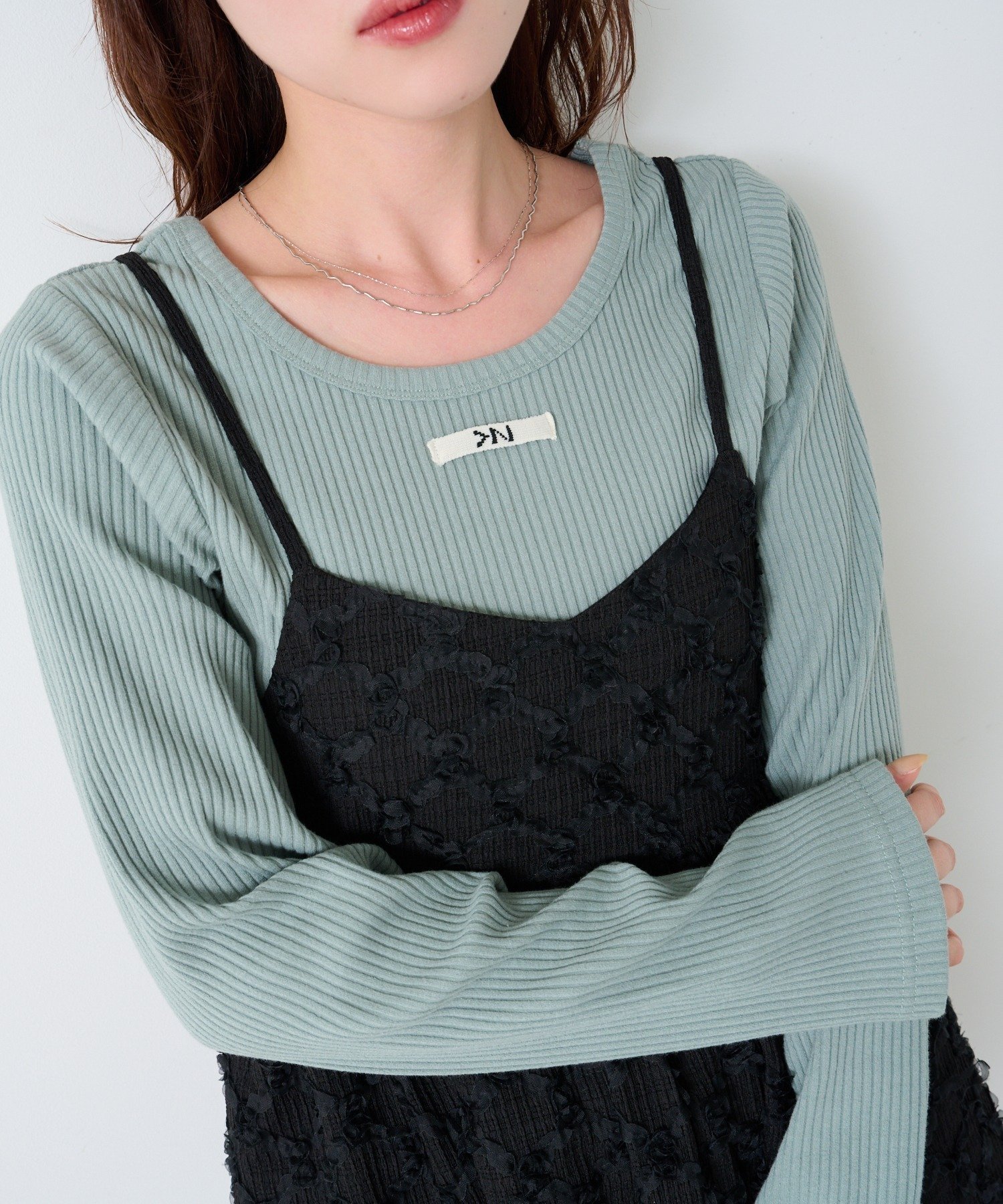 【パルグループ/PAL GROUP】の【Kastane】ニットタグロンTEE 人気、トレンドファッション・服の通販 founy(ファニー) 　ファッション　Fashion　レディースファッション　Fashion for Women　トップス・カットソー　Cut & Sew Tops　ニット　Knit Tops & Sweaters　ロングTシャツ・Tシャツ　Longline T-Shirts & Tees　おすすめ　Recommended / Our Picks　インナー　Innerwear　カーディガン　Cardigan, Knitwear　シンプル　Simple, Minimal　ジャケット　Jacket, Outerwear　フィット　Fit, Slim Fit　ワンポイント　One Point, Statement Accent　 other-1|ID: prp329100004785492 ipo3291000000034738950