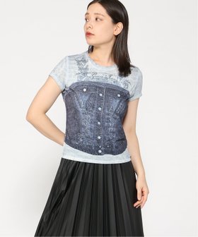 【ゲス/GUESS】のGUESS/Denim Bustier R5 Sub Tee 人気、トレンドファッション・服の通販 founy(ファニー) ファッション Fashion レディースファッション Fashion for Women トップス・カットソー Cut & Sew Tops ビスチェ Bustiers & Corset Tops / Layered Bustier Style |ID:prp329100004785509