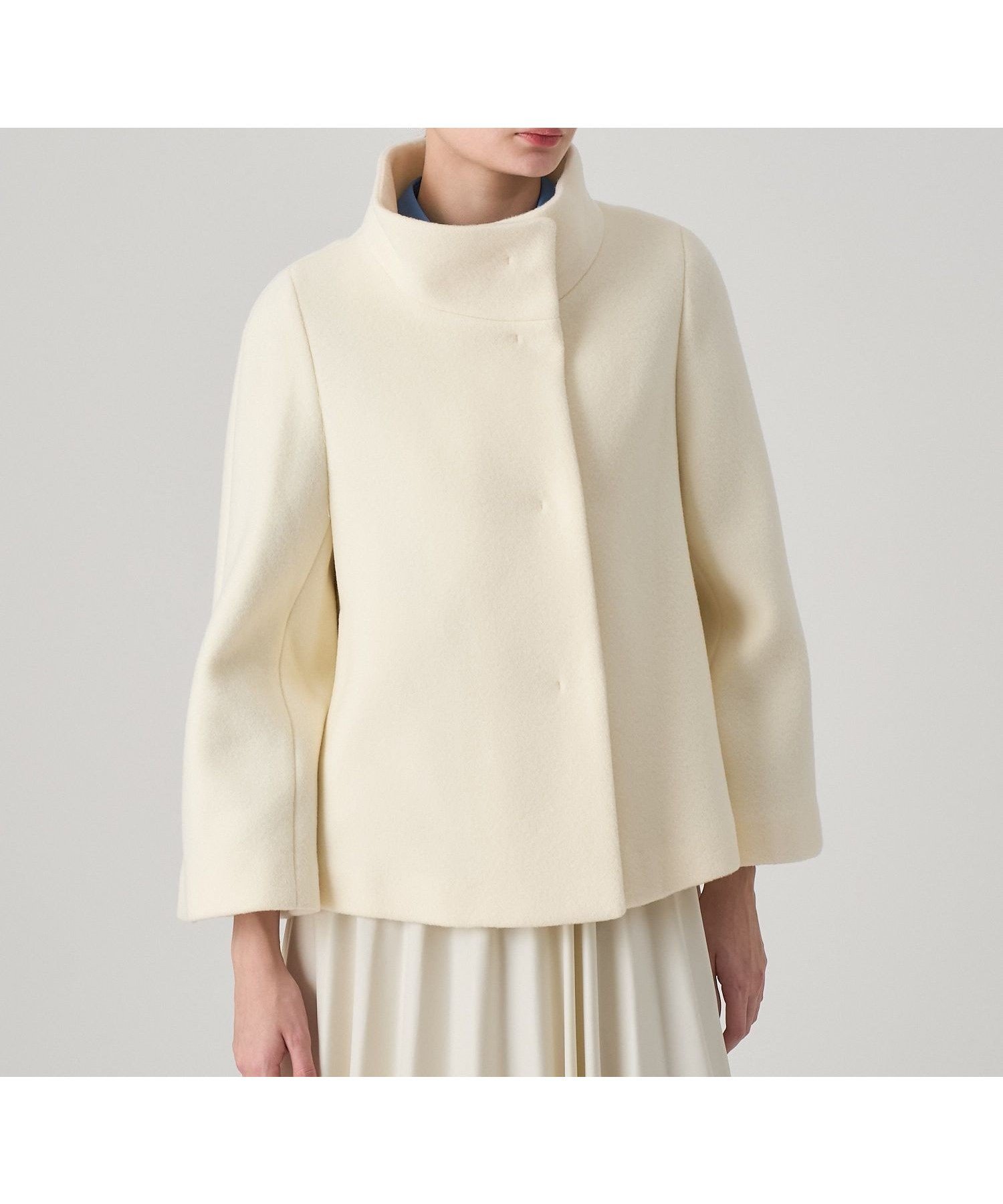 【アナイ/ANAYI】のウールビーバーショートコート インテリア・キッズ・メンズ・レディースファッション・服の通販 founy(ファニー) 　ファッション　Fashion　レディースファッション　Fashion for Women　アウター　Coat / Outerwear Collection　コート・ロングコート・ピーコート　Long Coats, Peacoats & More　コンパクト　Compact, Small Size　ショート　Short, Short Length　スマート　Smart, Elegant　スリーブ　Sleeve, Long Sleeve / Short Sleeve　定番　Standard, Basic Item　パターン　Pattern, Design Print　パープル　Purple, Violet　A/W・秋冬　Autumn/Winter　再入荷　Restock / Back in Stock　white|ID: prp329100004785529 ipo3291000000035046695