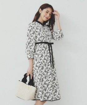 【インデックス/INDEX】のミニフラワープリント バイカラーワンピース【洗濯機洗い可/イージーアイロン/防シワ】 人気、トレンドファッション・服の通販 founy(ファニー) ファッション Fashion レディースファッション Fashion for Women ワンピース Dresses シンプル Simple, Minimal スマート Smart, Elegant ポケット Pocket, Pocket Detail リボン Ribbon, Bow 無地 Plain, Solid Color |ID:prp329100004785546