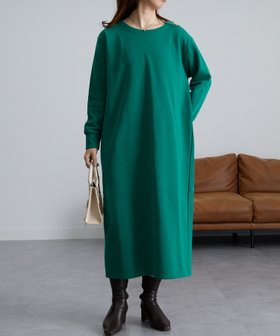 【ラナン/Ranan】の【裏起毛】シンプルバックスリットワンピース 人気、トレンドファッション・服の通販 founy(ファニー) ファッション Fashion レディースファッション Fashion for Women ワンピース Dresses シンプル Simple, Minimal スリット Slit, Slit Detail レギンス Leggings, Stretch Pants |ID:prp329100004785547