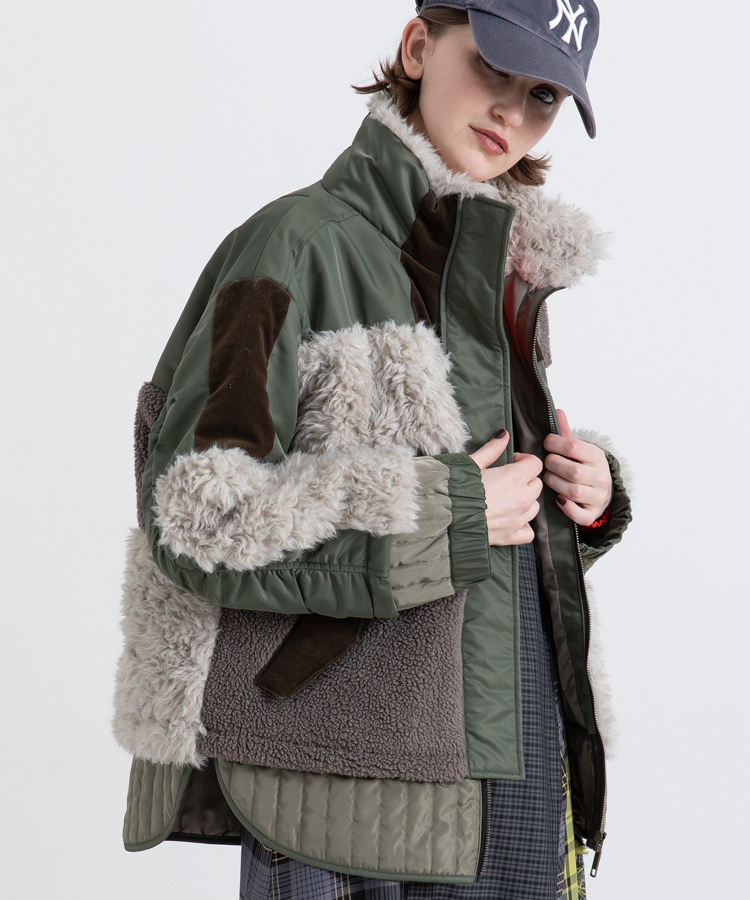 【アウラアイラ/AULA AILA】のPATCHWORK LIKE BOA BLOUSON 人気、トレンドファッション・服の通販 founy(ファニー) 　ファッション　Fashion　レディースファッション　Fashion for Women　アウター　Coat / Outerwear Collection　ブルゾンジャケット・スポーティアウター　Blouson Jackets　冬　Winter / This Winter　キルティング　Quilted, Quilting　コーデュロイ　Corduroy, Cord Fabric　タフタ　Taffeta, Structured Fabric　パッチワーク　Patchwork, Mixed Fabric　ブルゾン　Blouson, Bomber Jacket　ポケット　Pocket, Pocket Detail　ランダム　Random, Irregular　リメイク　Remake, Reconstructed　A/W・秋冬　Autumn/Winter　 other-1|ID: prp329100004785587 ipo3291000000035140744