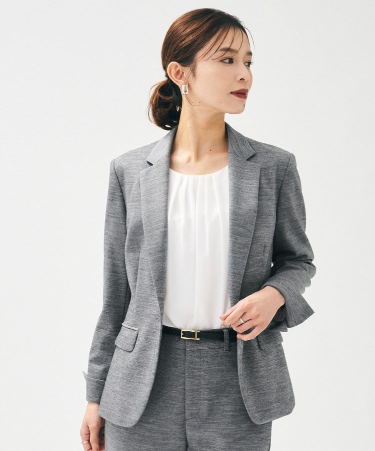 【アンタイトル/UNTITLED】の【洗えるスーツ/ストレッチ】ウール混ジャージ テーラードジャケット 人気、トレンドファッション・服の通販 founy(ファニー) 　ファッション　Fashion　レディースファッション　Fashion for Women　アウター　Coat / Outerwear Collection　レディースジャケット・軽アウター　Jackets　テーラードジャケット / 通勤・きれいめスタイル　Tailored Jackets & Blazers　スーツ　Business Suits & Workwear　スーツジャケット・オフィスブレザー　Suit Jackets / Blazers　ウォッシャブル　Machine Washable　エレガント 上品　Elegant　洗える　Machine Washable　クラシック　Classic, Timeless Style　ジャケット　Jacket, Outerwear　スタイリッシュ　Stylish, Fashionable　ストレッチ　Stretch, Stretchy Fabric　スマート　Smart, Elegant　スーツ　Suit, Formalwear　定番　Standard, Basic Item　ポケット　Pocket, Pocket Detail　マーメイド　Mermaid, Fishtail Silhouette　リラックス　Relax, Relaxed Fit　A/W・秋冬　Autumn/Winter　 other-1|ID: prp329100004785590 ipo3291000000035206253