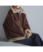 【ベイフロー/BAYFLOW】の首元もあったか シングルムートンジャケット 人気、トレンドファッション・服の通販 founy(ファニー) ファッション Fashion レディースファッション Fashion for Women アウター Coat / Outerwear Collection レディースジャケット・軽アウター Jackets おすすめ Recommended / Our Picks スタンド Stand Collar, Upright Stand デニム Denim, Jeans Material パイピング Piping, Trim Design フェイクレザー Faux Leather, PU Leather ブルゾン Blouson, Bomber Jacket マフラー Scarf, Muffler ムートン Shearling, Mouton 定番 Standard, Basic Item 防寒 Cold Protection, Winter-Ready thumbnail ブラウン50|ID: prp329100004785601 ipo3291000000034789542