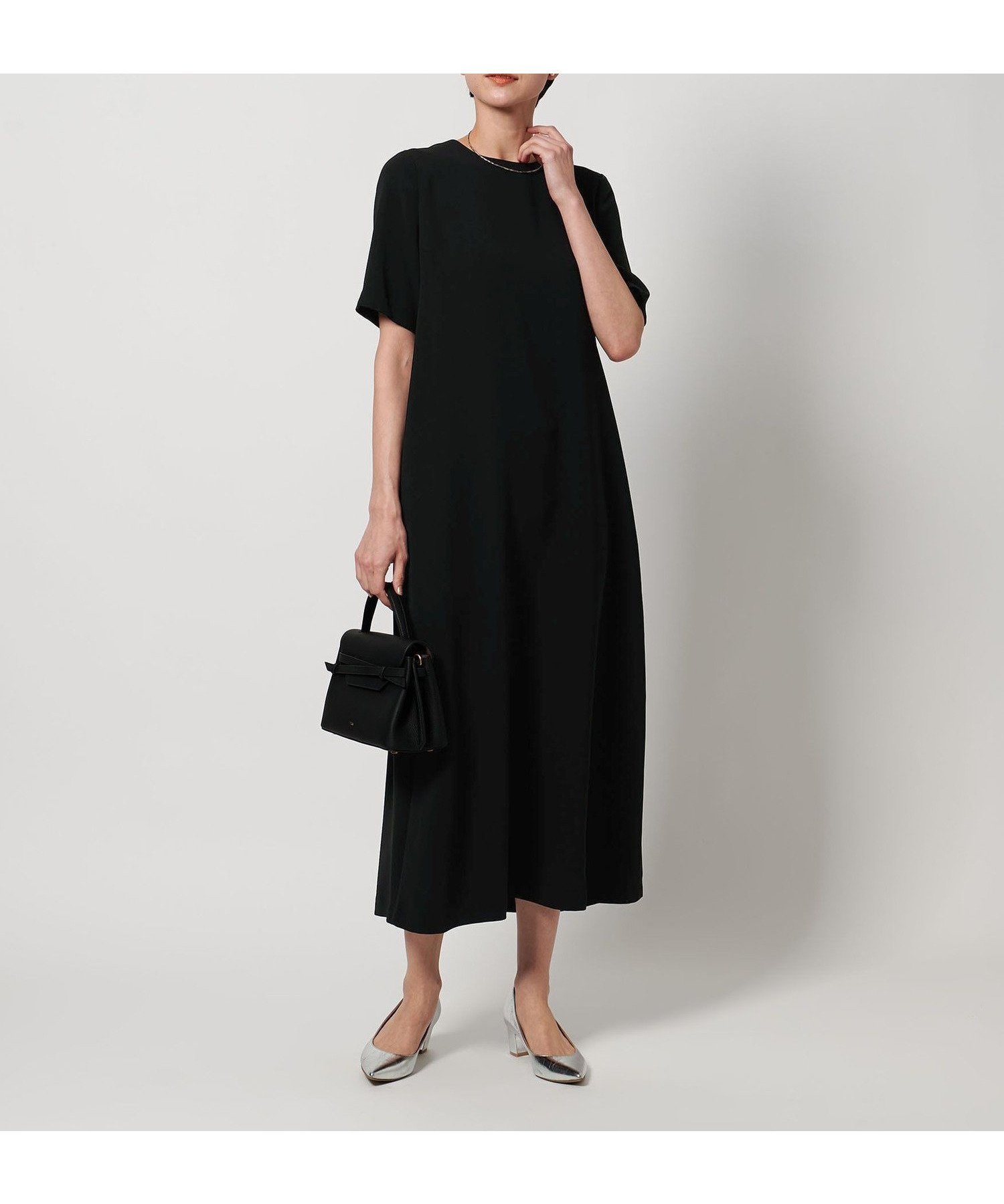 【ユナイテッドアローズ/UNITED ARROWS】のdrapy ショートスリーブ ワンピース インテリア・キッズ・メンズ・レディースファッション・服の通販 founy(ファニー) 　ファッション　Fashion　レディースファッション　Fashion for Women　ワンピース　Dresses　アクセサリー　Fashion Accessories　ショート　Short, Short Length　シンプル　Simple, Minimal　ジャケット　Jacket, Outerwear　スリーブ　Sleeve, Long Sleeve / Short Sleeve　セットアップ　Set-Up, Coordinated Outfit　ノースリーブ　Sleeveless, No-Sleeve　ポケット　Pocket, Pocket Detail　アウトレット　Outlet / Clearance　BLACK|ID: prp329100004785612 ipo3291000000034950651