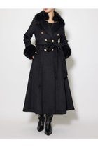 【リエンダ/rienda】の2WAYラグジュアリーレディーコート 人気、トレンドファッション・服の通販 founy(ファニー) ファッション Fashion レディースファッション Fashion for Women アウター Coat / Outerwear Collection コート・ロングコート・ピーコート Long Coats, Peacoats & More スタンダード Standard, Basic ドレス Dress, One-Piece パターン Pattern, Design Print フェイクファー Faux Fur, Imitation Fur マニッシュ Mannish, Boyish リボン Ribbon, Bow 再入荷 Restock / Back in Stock thumbnail BLK|ID: prp329100004785659 ipo3291000000034903883