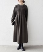 【シップス フォー ウィメン/SHIPS】のSHIPS any エア ニードル クルーネック タック フレア ワンピース カーキ|ID: prp329100004785665 ipo3291000000034787043