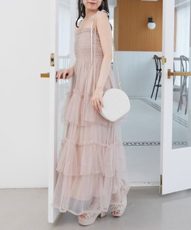 【マジェスティック レゴン/MAJESTIC LEGON】の◎パールチェーンキャミワンピース 人気、トレンドファッション・服の通販 founy(ファニー) ファッション Fashion レディースファッション Fashion for Women ワンピース Dresses キャミソールワンピース Camisole Dresses オケージョン Occasion Wear ギャザー Gathered, Ruffled シャーリング Shirring, Ruched ダウン Down, Puffer チェーン Chain, Chain Strap パール Pearl, Pearl Accent フィット Fit, Slim Fit フェミニン Feminine, Girly フリル Frill, Ruffle リボン Ribbon, Bow ロング Long, Long-Length 再入荷 Restock / Back in Stock 結婚式 Wedding |ID:prp329100004785671