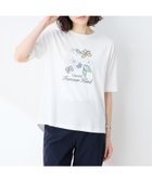 【デコイ/DECOY Since1981】の【冷感】【UVカット】ひやさらコットン プリント 刺繍Tシャツ 人気、トレンドファッション・服の通販 founy(ファニー) ファッション Fashion レディースファッション Fashion for Women トップス・カットソー Cut & Sew Tops シャツ・ブラウス・オフィスカジュアル Elegant Blouses & Button-Ups ロングTシャツ・Tシャツ Longline T-Shirts & Tees フェミニン Feminine, Girly フレア Flare, Flared プリント Print, Printed Pattern thumbnail ホワイト|ID: prp329100004785677 ipo3291000000034884223