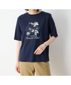 【デコイ/DECOY Since1981】の【冷感】【UVカット】ひやさらコットン プリント 刺繍Tシャツ 人気、トレンドファッション・服の通販 founy(ファニー) ファッション Fashion レディースファッション Fashion for Women トップス・カットソー Cut & Sew Tops シャツ・ブラウス・オフィスカジュアル Elegant Blouses & Button-Ups ロングTシャツ・Tシャツ Longline T-Shirts & Tees フェミニン Feminine, Girly フレア Flare, Flared プリント Print, Printed Pattern thumbnail ネイビー|ID: prp329100004785677 ipo3291000000034884225