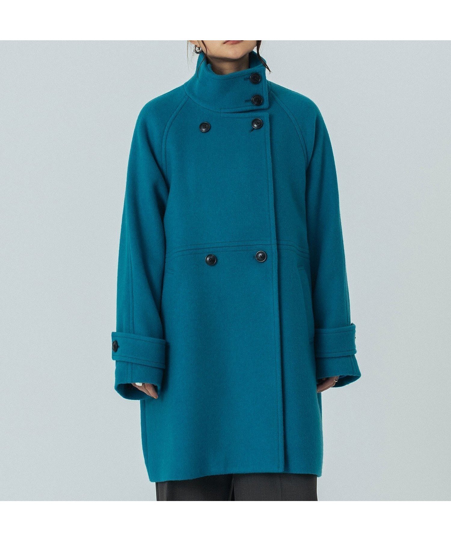 【ローズバッド/ROSE BUD】のSTAND COLLAR COAT インテリア・キッズ・メンズ・レディースファッション・服の通販 founy(ファニー) 　ファッション　Fashion　レディースファッション　Fashion for Women　アウター　Coat / Outerwear Collection　コート・ロングコート・ピーコート　Long Coats, Peacoats & More　スタンド　Stand Collar, Upright Stand　スマート　Smart, Elegant　スリーブ　Sleeve, Long Sleeve / Short Sleeve　フィット　Fit, Slim Fit　冬　Winter / This Winter　エレガント 上品　Elegant　BLUE|ID: prp329100004785681 ipo3291000000034946650