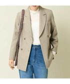 【アー ヴェー ヴェー/a.v.v】の【洗える/イージーケア/毛玉になりにくい/ストレッチ/吸水速乾】ツイード調ダブルブレストジャケット ベージュ|ID: prp329100004785694 ipo3291000000035121338