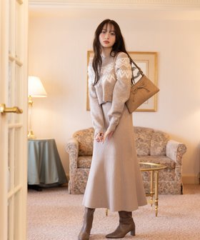 【プロポーション ボディドレッシング/PROPORTION BODY DRESSING】のノルディックニットSETUP ワンピース 25AW 人気、トレンドファッション・服の通販 founy(ファニー) ファッション Fashion レディースファッション Fashion for Women ワンピース Dresses 2025年 2025 2025-2026秋冬・A/W Autumn/Winter 2025–26 AW25–26 ウォーム Warm Fabric セットアップ Set-Up, Coordinated Outfit フェザー Feather, Feather Detail エレガント 上品 Elegant |ID:prp329100004785696