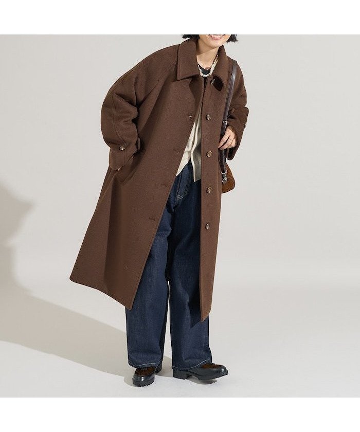 【フリークスストア/FREAK'S STORE】の低身長サイズあり ビーバーロングコート/ステンカラーコート 25AW インテリア・キッズ・メンズ・レディースファッション・服の通販 founy(ファニー) 　ファッション　Fashion　レディースファッション　Fashion for Women　アウター　Coat / Outerwear Collection　コート・ロングコート・ピーコート　Long Coats, Peacoats & More　2025年　2025　2025-2026秋冬・A/W　Autumn/Winter 2025–26 AW25–26　冬　Winter / This Winter　シンプル　Simple, Minimal　トレンド　Trend, Trending Now　定番　Standard, Basic Item　春　Spring　A/W・秋冬　Autumn/Winter　ブラウン|ID: prp329100004785701 ipo3291000000035895241