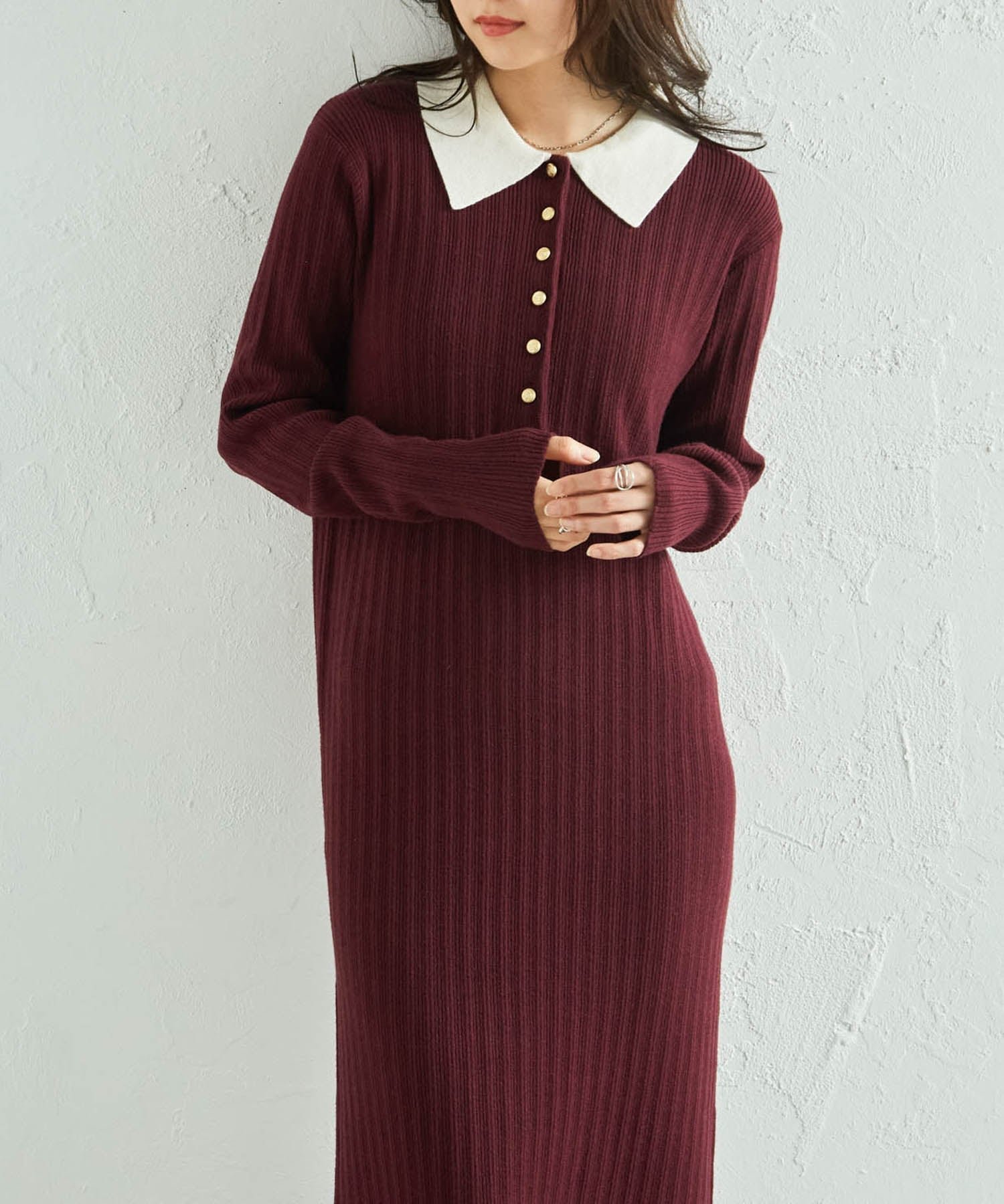 【ラナン/Ranan】のRananポロカラーリブニットワンピース インテリア・キッズ・メンズ・レディースファッション・服の通販 founy(ファニー) 　ファッション　Fashion　レディースファッション　Fashion for Women　ワンピース　Dresses　ニットワンピース　Knit Dresses　クラシック　Classic, Timeless Style　スニーカー　Sneakers, Trainers　スリット　Slit, Slit Detail　トレンド　Trend, Trending Now　フィット　Fit, Slim Fit　フェミニン　Feminine, Girly　ポケット　Pocket, Pocket Detail　リブニット　Rib Knit, Ribbed Knit　おすすめ　Recommended / Our Picks　ビジネス 仕事 通勤　Business / Work / Commuting　BO|ID: prp329100004785718 ipo3291000000034739823