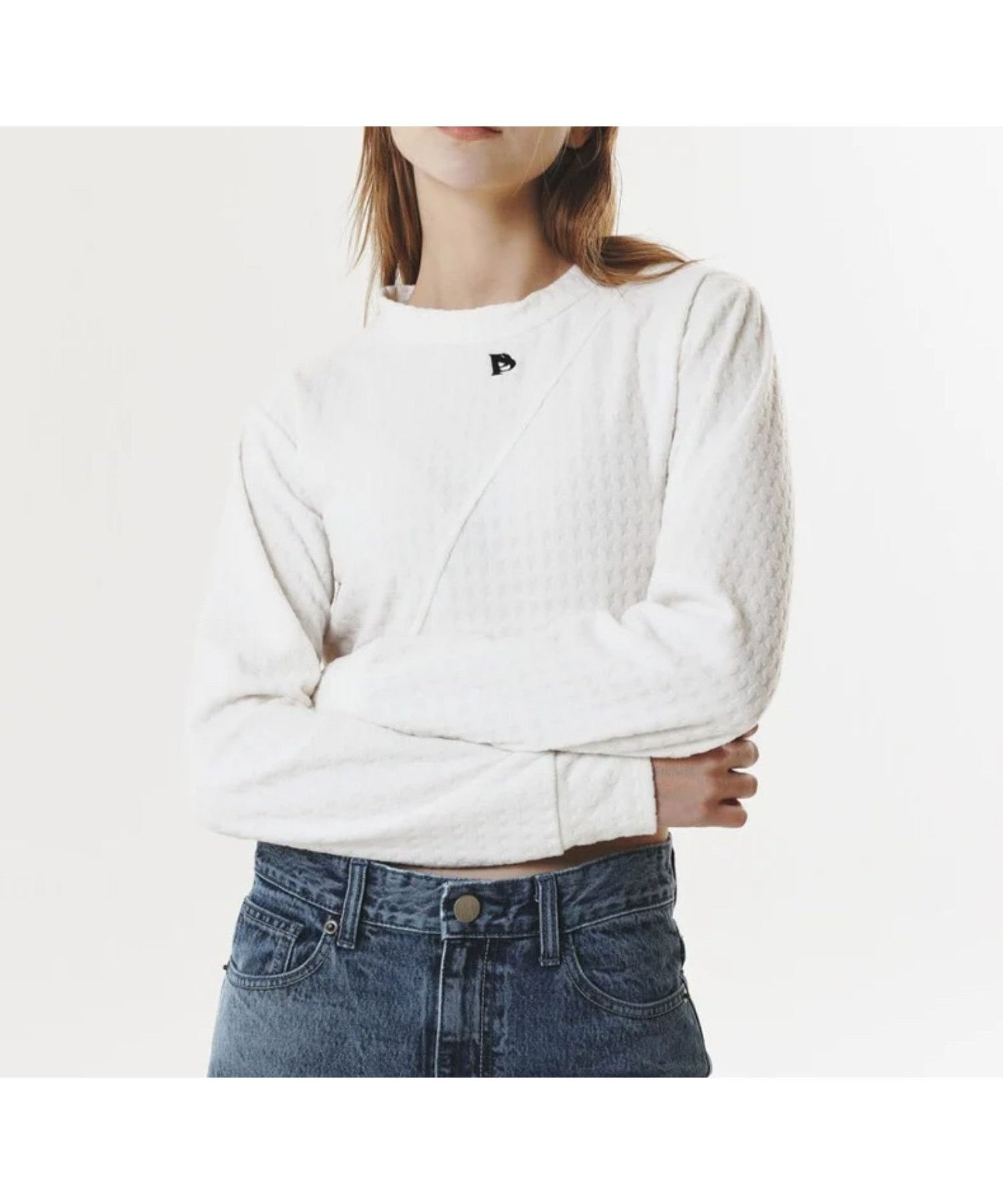 【カルチャー マーケット/Kulture Market】のフリースクロップド インテリア・キッズ・メンズ・レディースファッション・服の通販 founy(ファニー) 　ファッション　Fashion　レディースファッション　Fashion for Women　クロップド　Cropped, Short Length　ショルダー　Shoulder, Shoulder Strap　ジャカード／ジャガード　Jacquard, Woven Pattern　パターン　Pattern, Design Print　フランス　France, French　フロント　Front, Front Design　Ivory|ID: prp329100004785725 ipo3291000000034739849