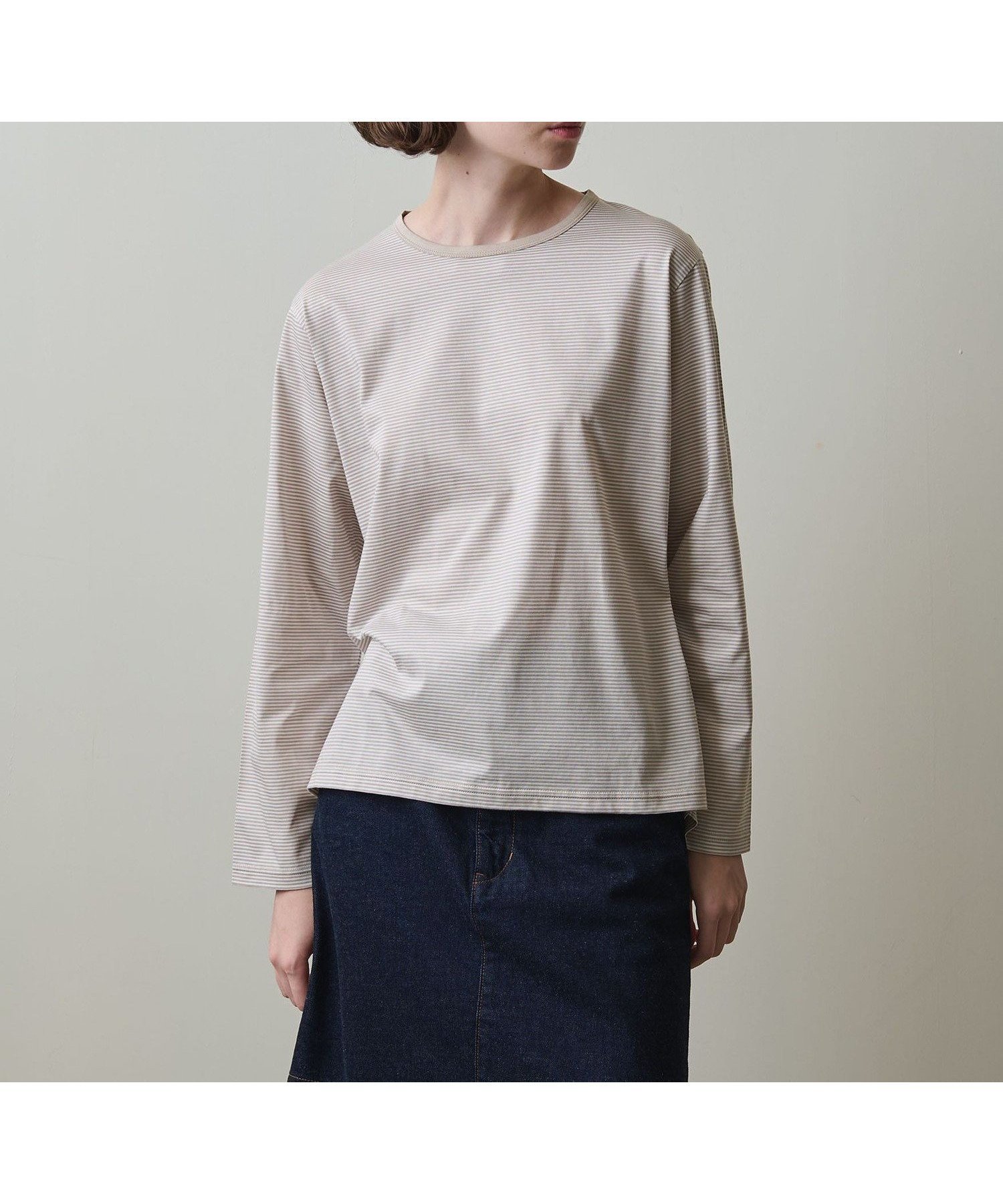 【ユナイテッドアローズ/UNITED ARROWS】のSteven Alan ボーダー ロングスリーブ プルオーバー インテリア・キッズ・メンズ・レディースファッション・服の通販 founy(ファニー) 　ファッション　Fashion　レディースファッション　Fashion for Women　トップス・カットソー　Cut & Sew Tops　カジュアルプルオーバー・ニットトップス　Pullovers & Knit Tops / Casual Pullovers　インナー　Innerwear　スリーブ　Sleeve, Long Sleeve / Short Sleeve　ボーダー　Border, Stripe　ロング　Long, Long-Length　アウトレット　Outlet / Clearance　BEIGE|ID: prp329100004785742 ipo3291000000034739912