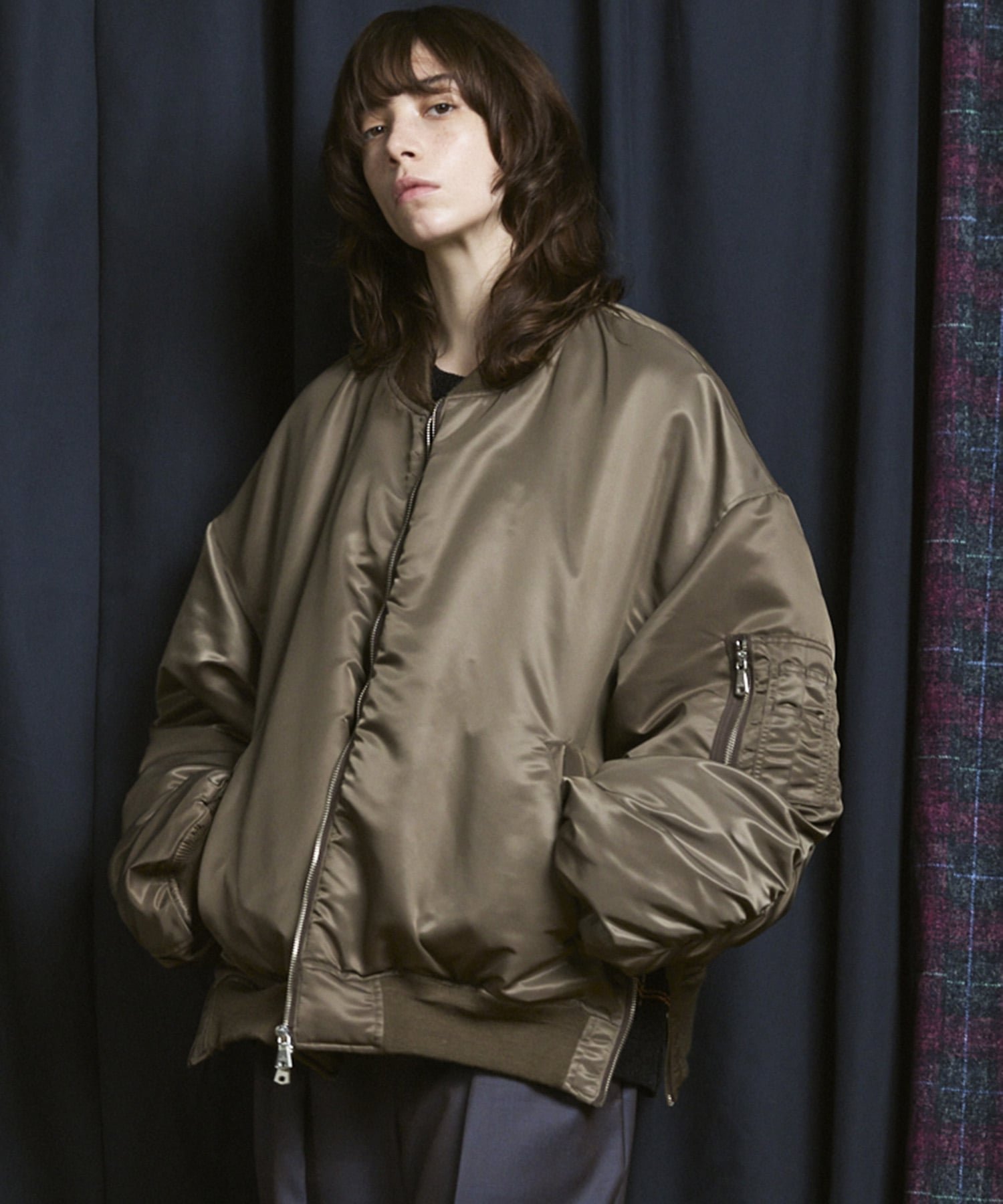 【メゾンスペシャル/MAISON SPECIAL】のPrime-Over Wool Nylon MA-1 Bomber Jacket インテリア・キッズ・メンズ・レディースファッション・服の通販 founy(ファニー) 　ファッション　Fashion　レディースファッション　Fashion for Women　アウター　Coat / Outerwear Collection　レディースジャケット・軽アウター　Jackets　MA-1ジャケット　MA-1 Bomber Jackets / Flight Jackets　インナー　Innerwear　ギャザー　Gathered, Ruffled　コレクション　Collection, Seasonal Line　軽量　Lightweight, Ultra Light　スタイリッシュ　Stylish, Fashionable　定番　Standard, Basic Item　パターン　Pattern, Design Print　フレンチ　French, French Style　ポケット　Pocket, Pocket Detail　エレガント 上品　Elegant　BRN|ID: prp329100004785744 ipo3291000000035187875