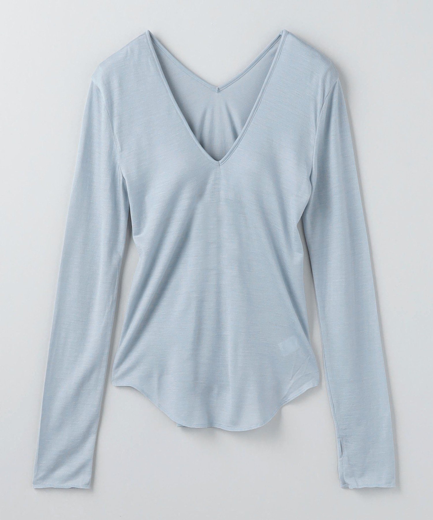 【ユナイテッドアローズ/UNITED ARROWS】の6(ROKU) ウール テンジク Vネック パッド トップス インテリア・キッズ・メンズ・レディースファッション・服の通販 founy(ファニー) ファッション Fashion レディースファッション Fashion for Women トップス・カットソー Cut & Sew Tops Vネックトップス V-Neck Tops / V-Cut Neckline Shirts インナー Innerwear カーディガン Cardigan, Knitwear ジャケット Jacket, Outerwear ワイド Wide, Wide Fit アウトレット Outlet / Clearance LT.BLUE|ID: prp329100004785748 ipo3291000000034739942