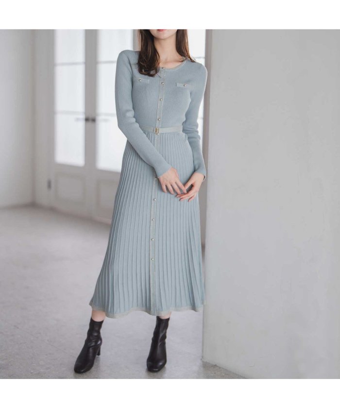 【ミッシュマッシュ/MISCH MASCH】のMM547404 ラメ配色ニットワンピース インテリア・キッズ・メンズ・レディースファッション・服の通販 founy(ファニー) https://founy.com/ ファッション Fashion レディースファッション Fashion for Women ワンピース Dresses ニットワンピース Knit Dresses シンプル Simple, Minimal メタル Metal, Metal Parts リブニット Rib Knit, Ribbed Knit ロング Long, Long-Length エレガント 上品 Elegant |ID: prp329100004785757 ipo3291000000035161926