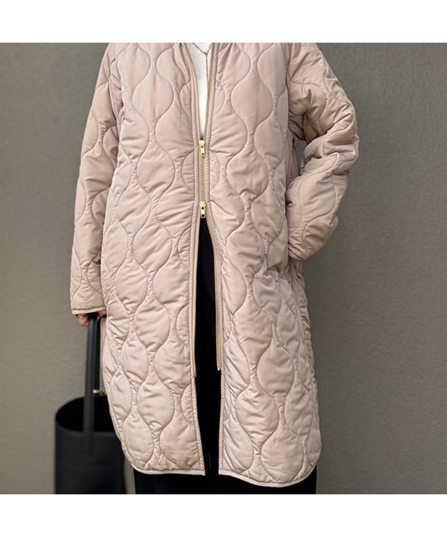 【スタイルドア/STYLEDOOR】のミリタリーキルティングフードコート インテリア・キッズ・メンズ・レディースファッション・服の通販 founy(ファニー) 　ファッション　Fashion　レディースファッション　Fashion for Women　アウター　Coat / Outerwear Collection　コート・ロングコート・ピーコート　Long Coats, Peacoats & More　キルティング　Quilted, Quilting　ポケット　Pocket, Pocket Detail　ロング　Long, Long-Length　人気　Popular, Best Seller　春　Spring　秋　Autumn　A/W・秋冬　Autumn/Winter　防寒　Cold Protection, Winter-Ready　モカ|ID: prp329100004785789 ipo3291000000034740082