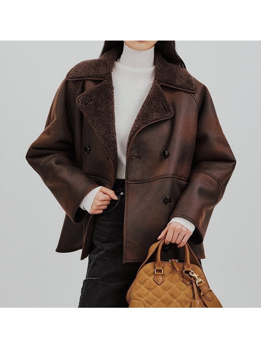 【ミラオーウェン/Mila Owen】のフェイクレザームートンジャケット インテリア・キッズ・メンズ・レディースファッション・服の通販 founy(ファニー) 　ファッション　Fashion　レディースファッション　Fashion for Women　アウター　Coat / Outerwear Collection　レディースジャケット・軽アウター　Jackets　スマート　Smart, Elegant　トレンド　Trend, Trending Now　人気　Popular, Best Seller　フェイクムートン　Faux Shearling, Faux Mouton　フェミニン　Feminine, Girly　ボンディング　Bonding, Bonded Fabric　ムートン　Shearling, Mouton　ユーズド　Used, Vintage-Look　リアル　Real, Realistic　冬　Winter / This Winter　BRW[058]|ID: prp329100004785797 ipo3291000000034893470